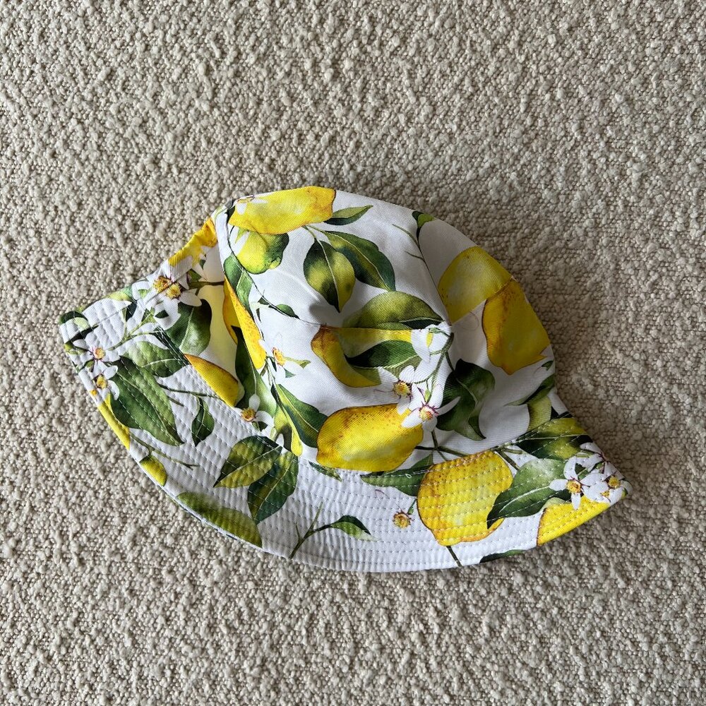 Lemon Amalfi Print Bucket Hat